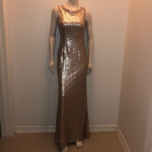 BEAUTIFUL MAXI SEQUIN GOWN ROSE GOLD